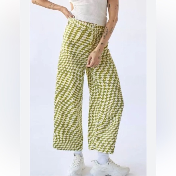 Urban Outfitters Olympia Scarf Printed Retro Art Deco Wide Leg Pants - Picture 1 of 10